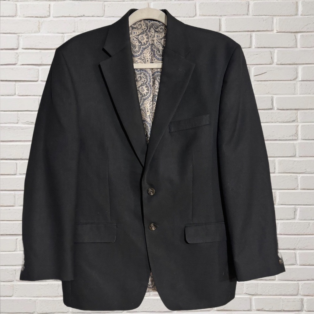Lauren Ralph Lauren Sharp Timeless & Classic Black Blazer 40S Paisley Lined